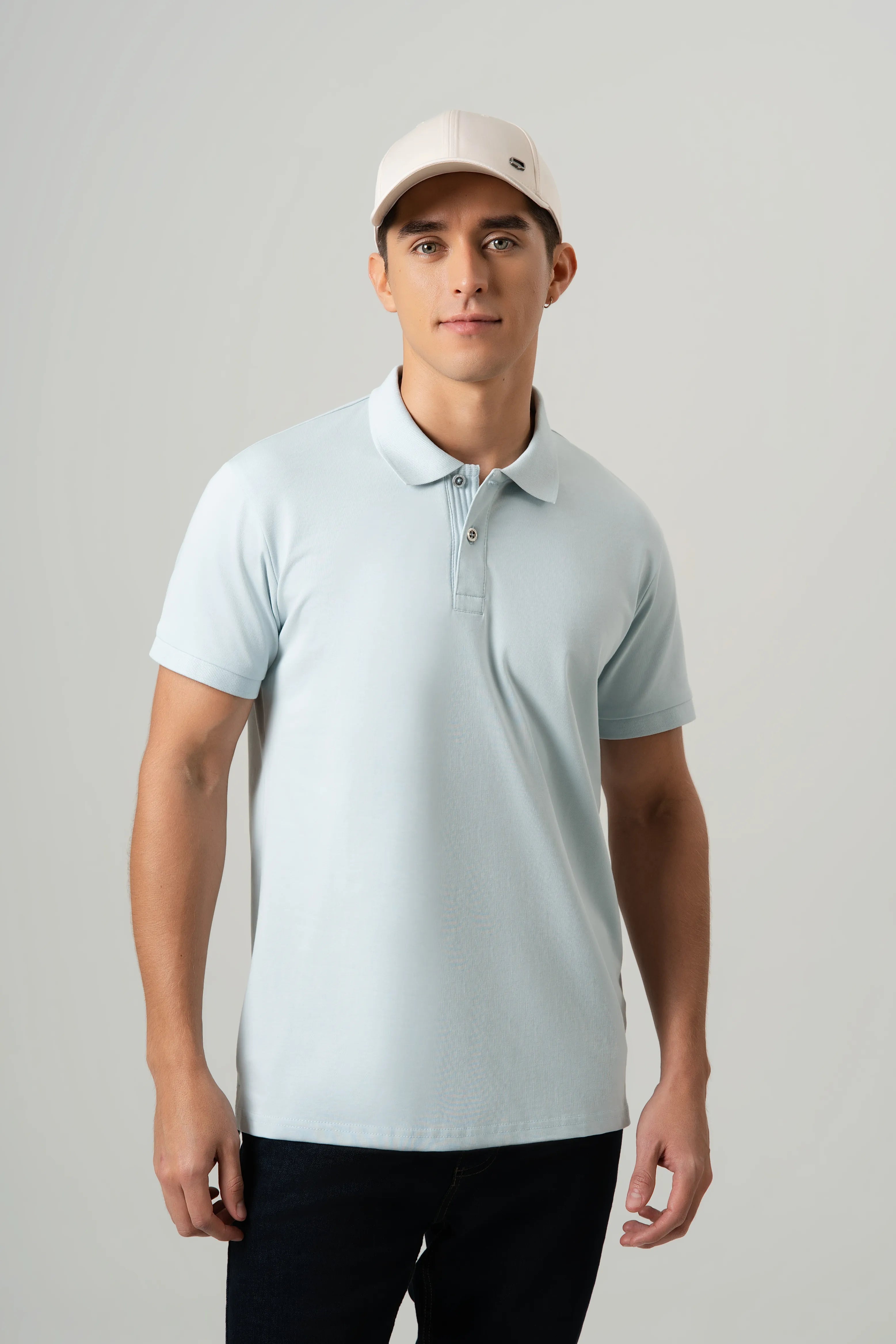POLO MANGA CORTA COLOR BABY BLUE