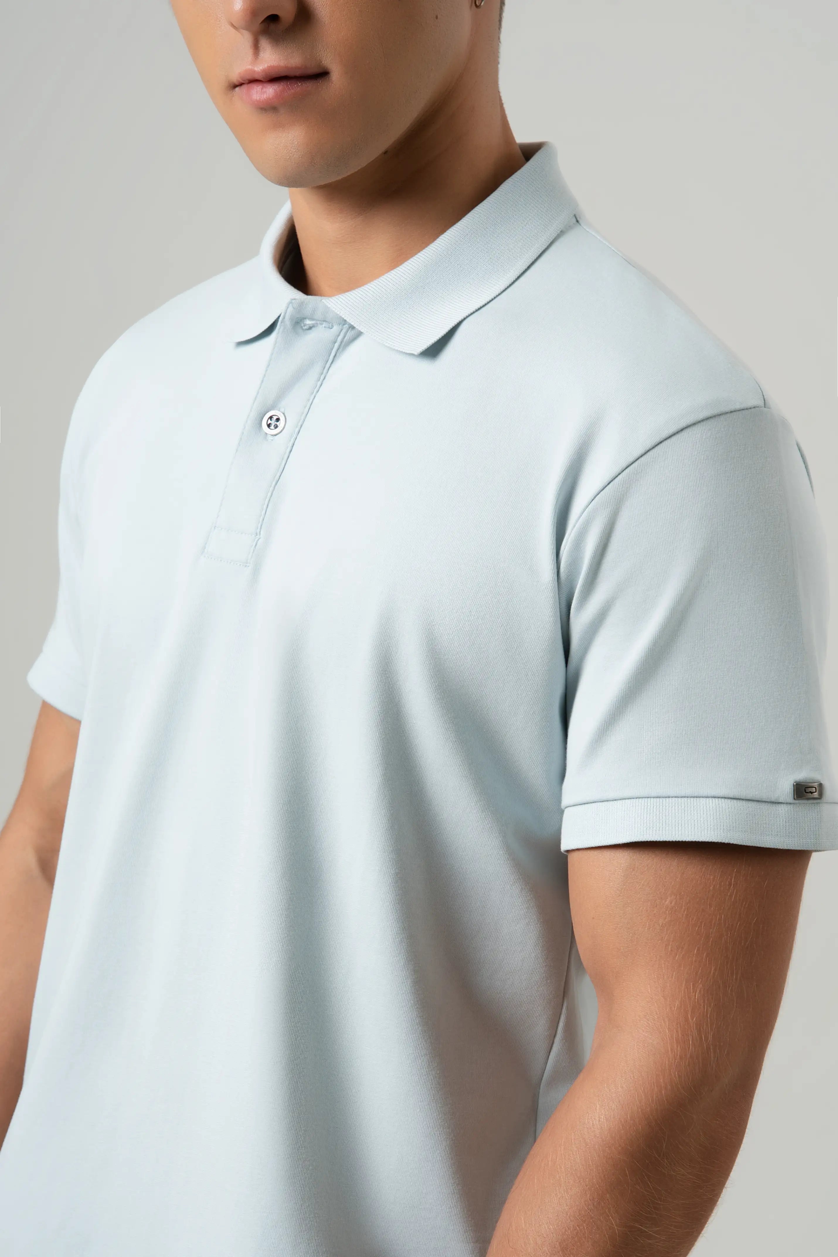 POLO MANGA CORTA COLOR BABY BLUE