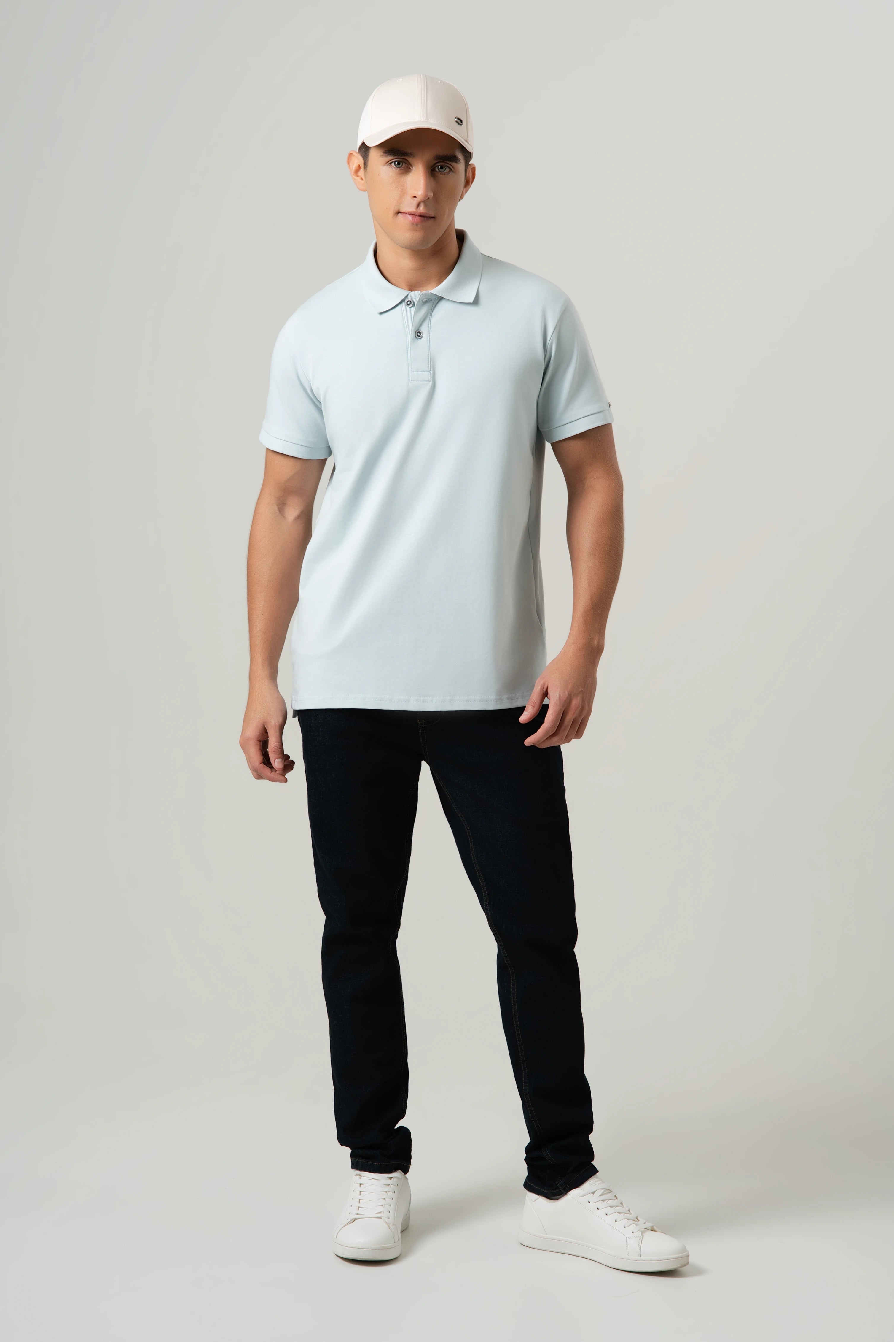 POLO MANGA CORTA COLOR BABY BLUE