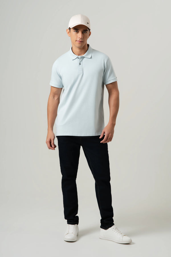POLO MANGA CORTA COLOR BABY BLUE