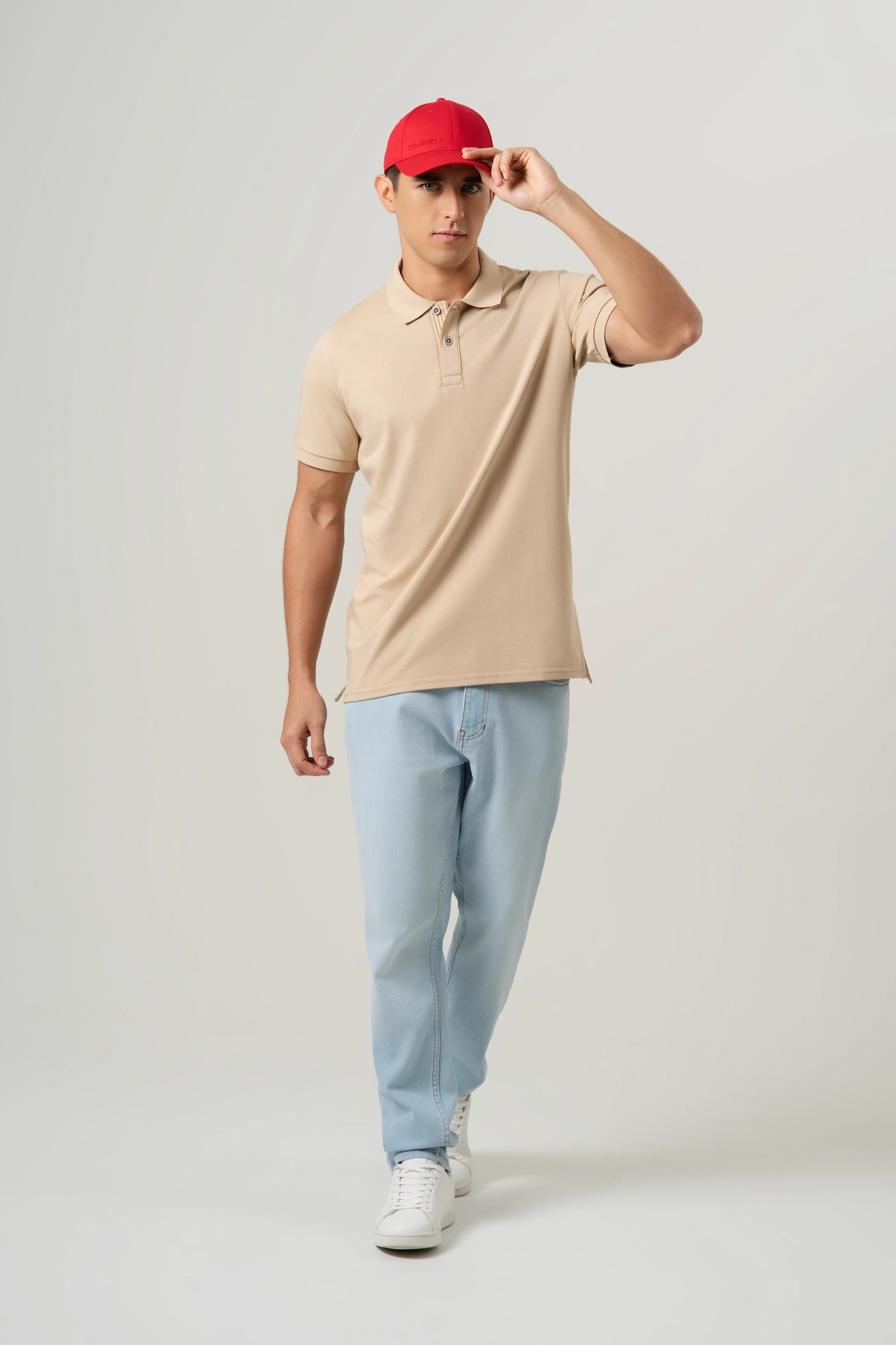 POLO MANGA CORTA COLOR SAFARI