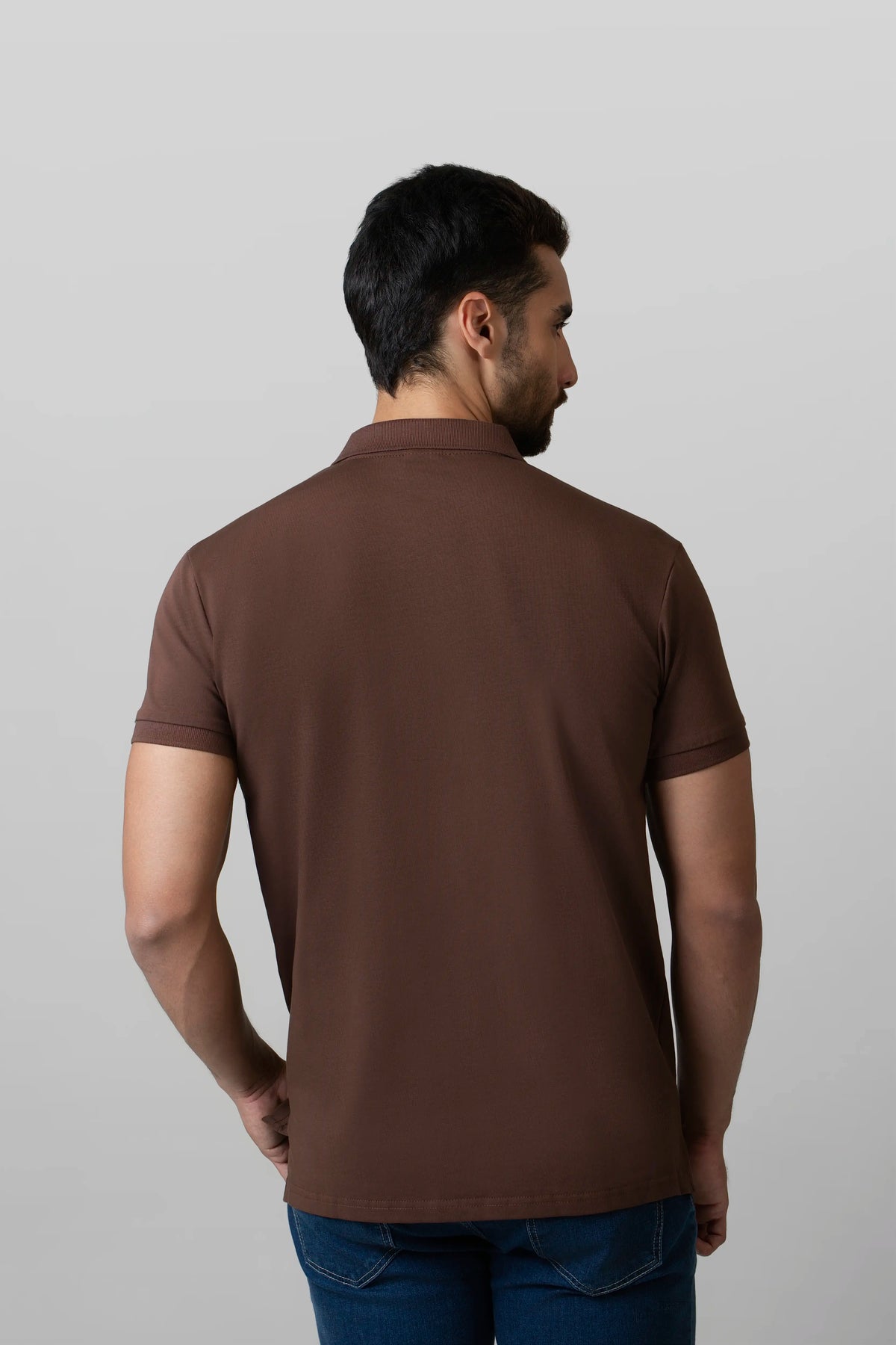 POLO MANGA CORTA COLOR SHAVED CHOCOLATE