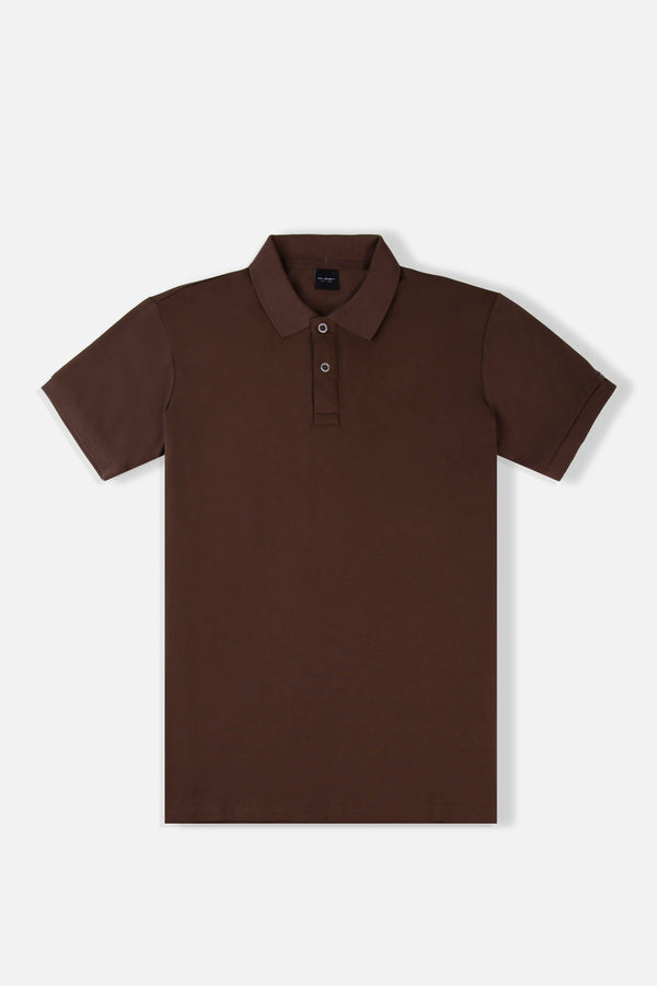 POLO MANGA CORTA COLOR SHAVED CHOCOLATE