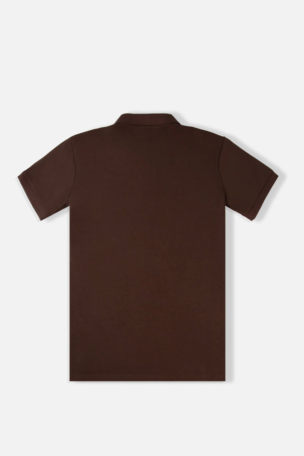 POLO MANGA CORTA COLOR SHAVED CHOCOLATE