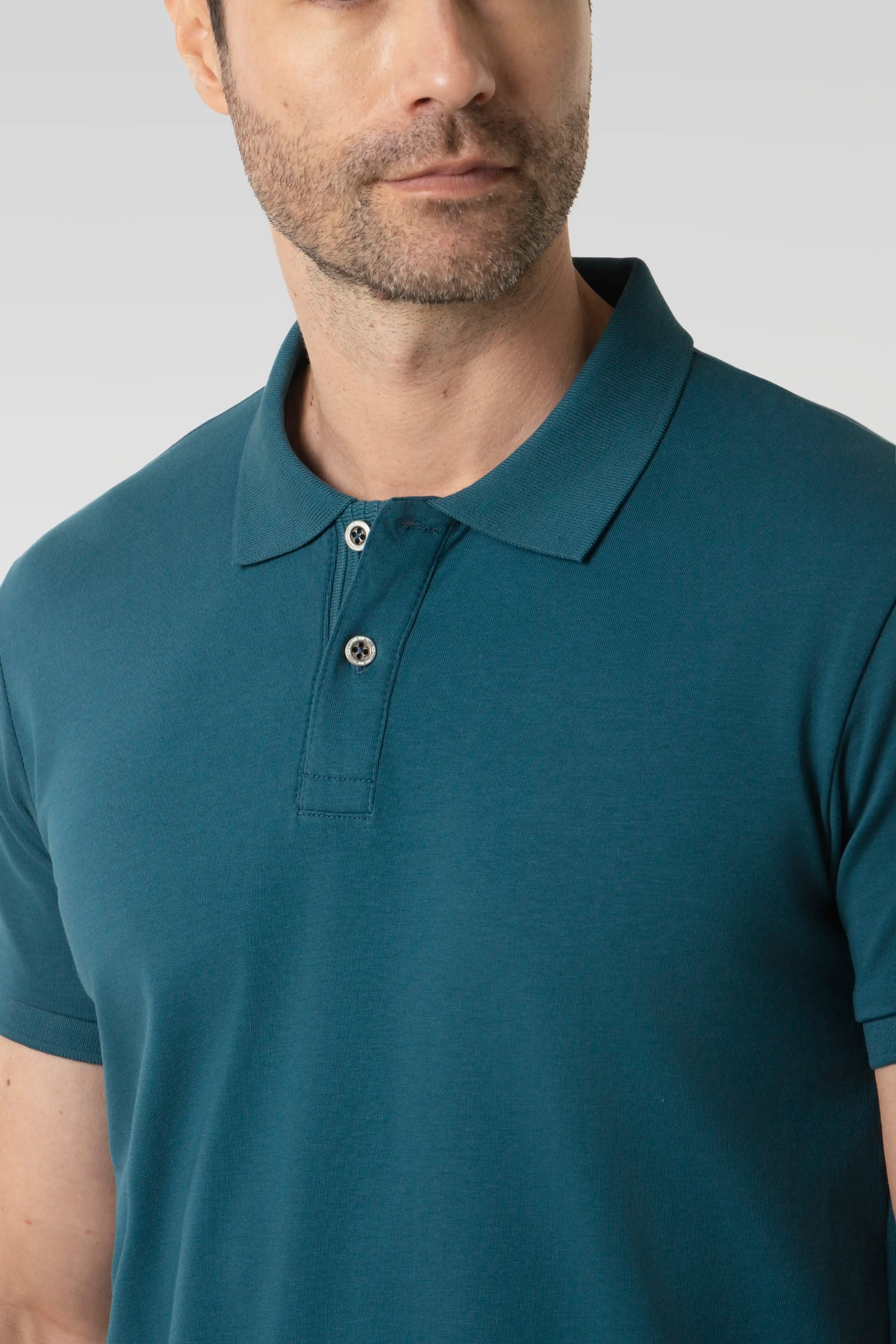 POLO MANGA CORTA COLOR LEGION BLUE