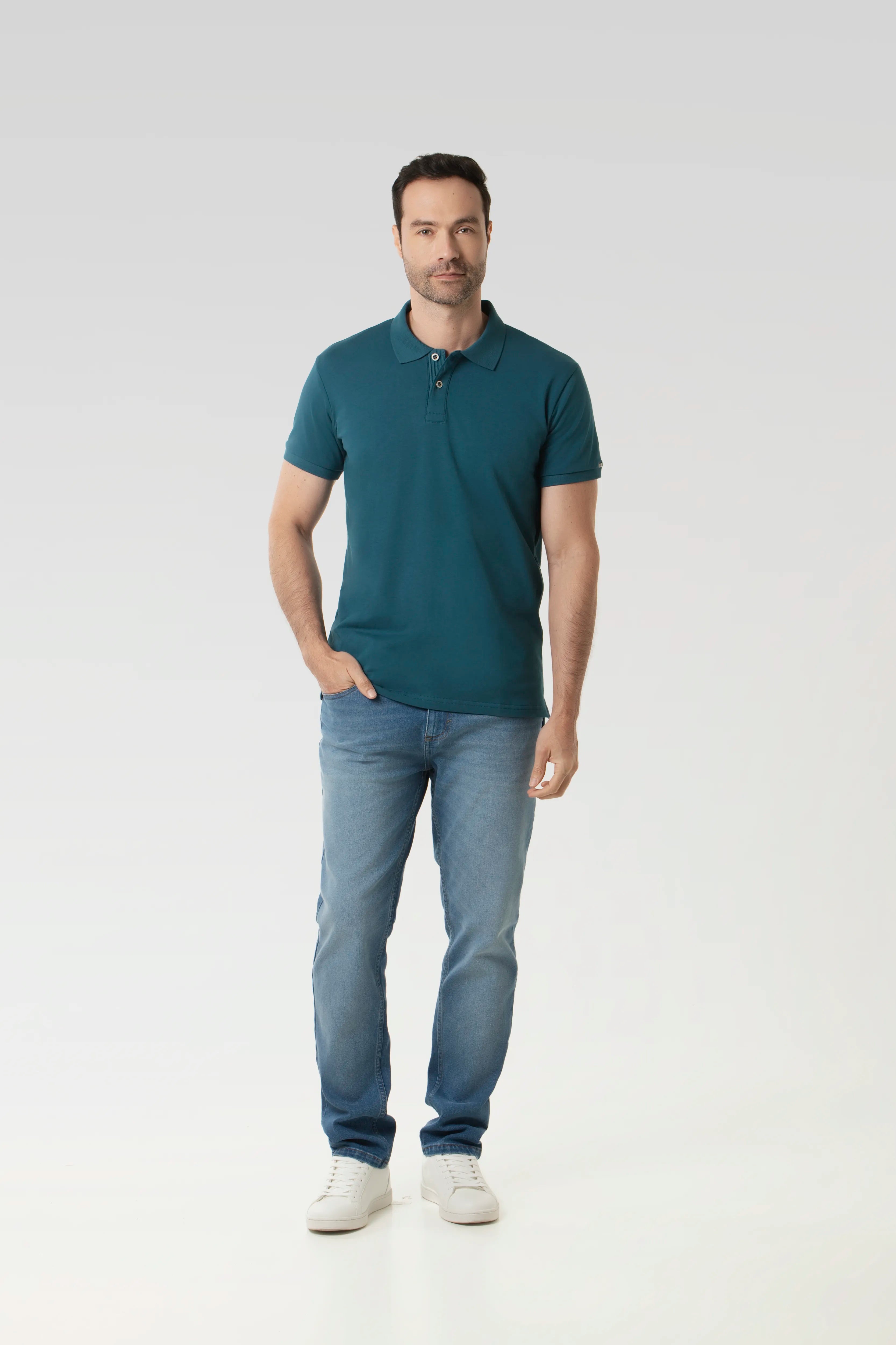 POLO MANGA CORTA COLOR LEGION BLUE