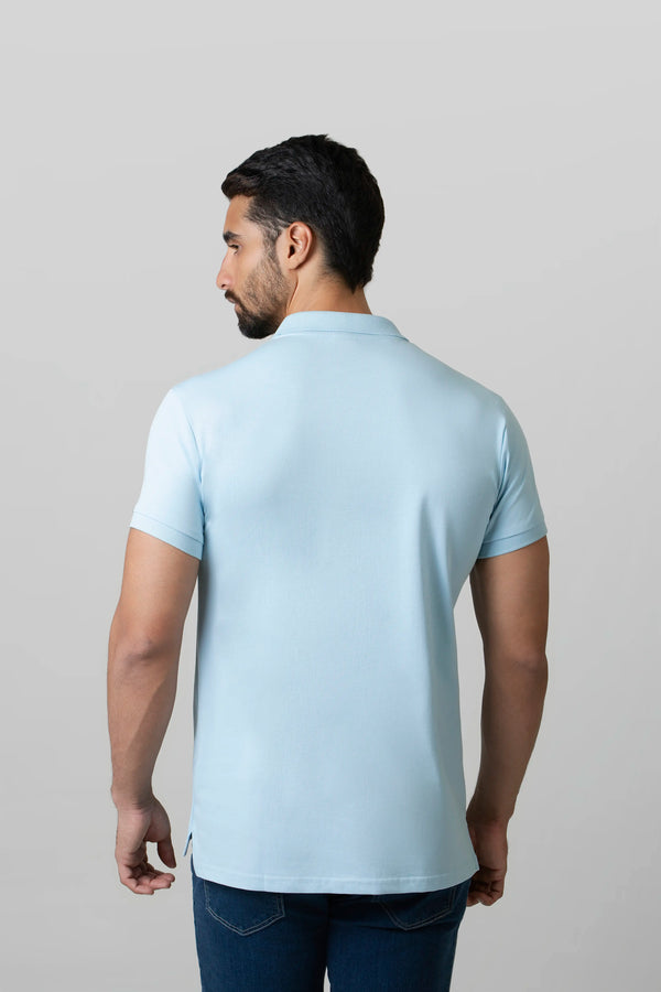 POLO MANGA CORTA COLOR CLEAR SKY