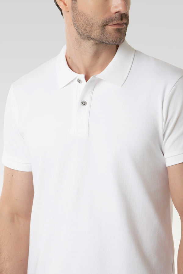 POLO MANGA CORTA COLOR BLANCO