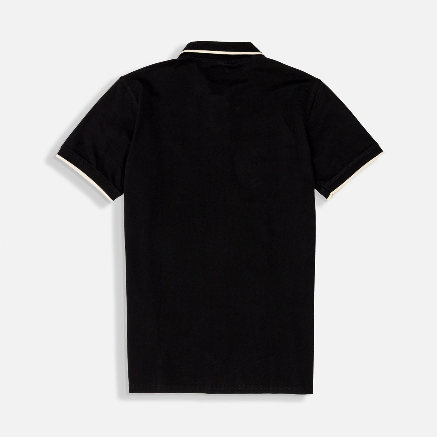 POLO TIPPING COLOR NEGRO-IVORY MARFIL