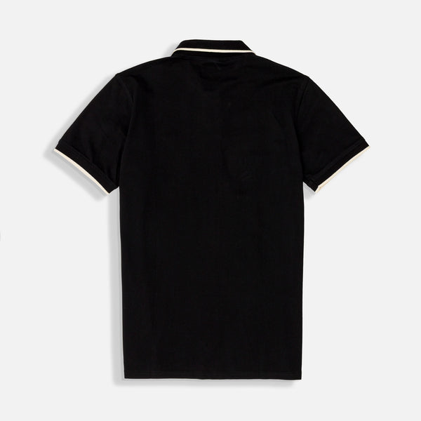 POLO TIPPING COLOR NEGRO-IVORY MARFIL