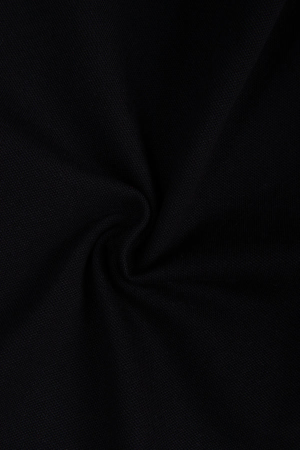 POLO TIPPING COLOR NEGRO-IVORY MARFIL