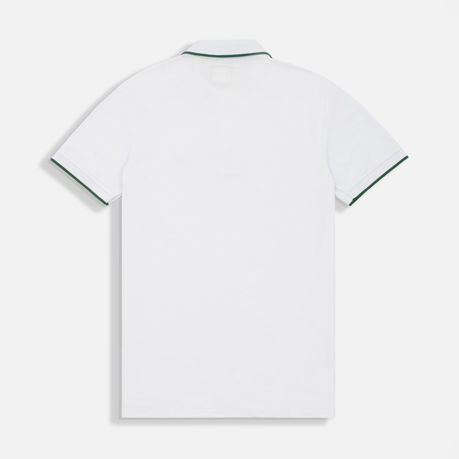POLO TIPPING COLOR BLANCO-VERDE PRADERA