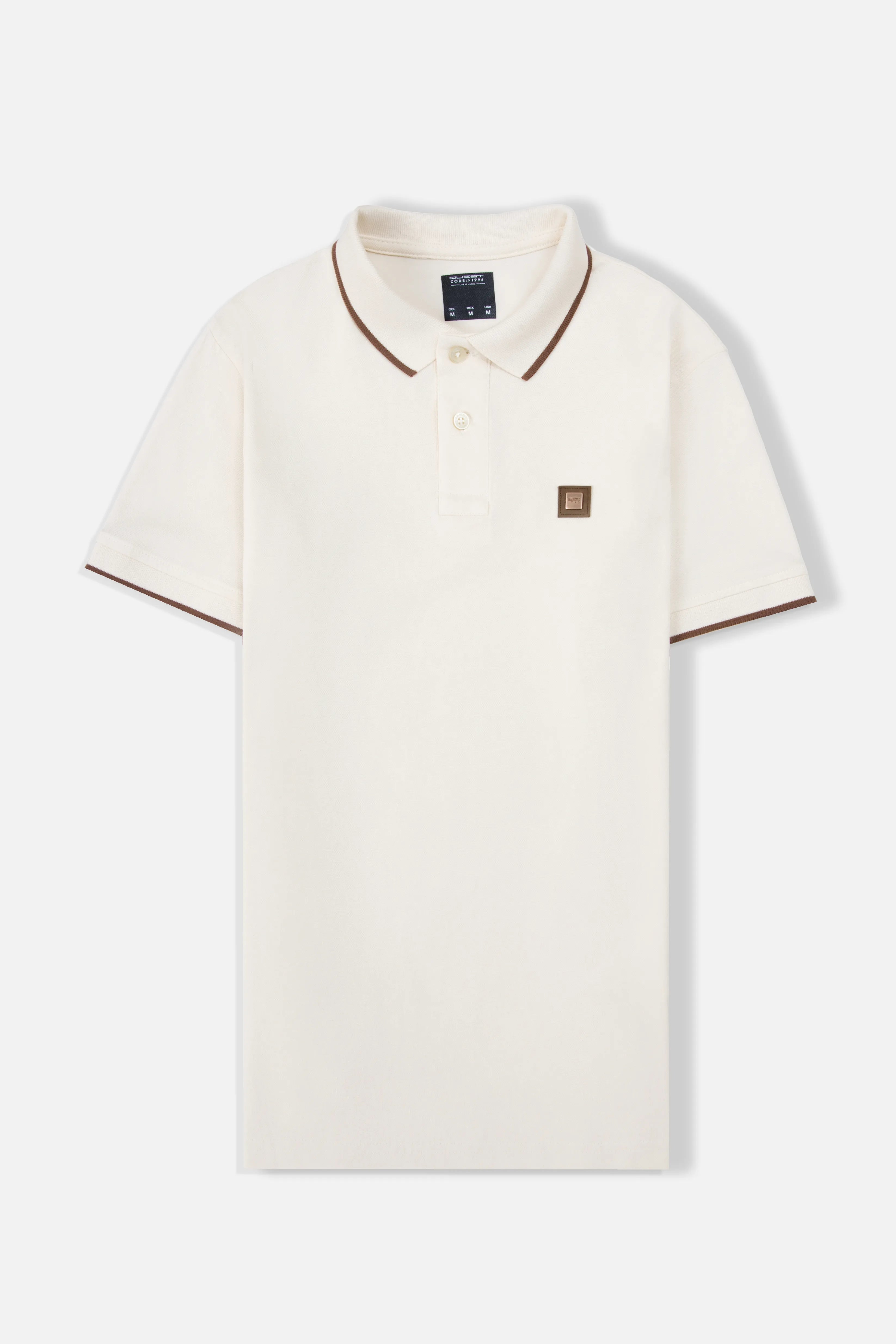 POLO TIPPING COLOR IVORY MARFIL-BRUNETTE