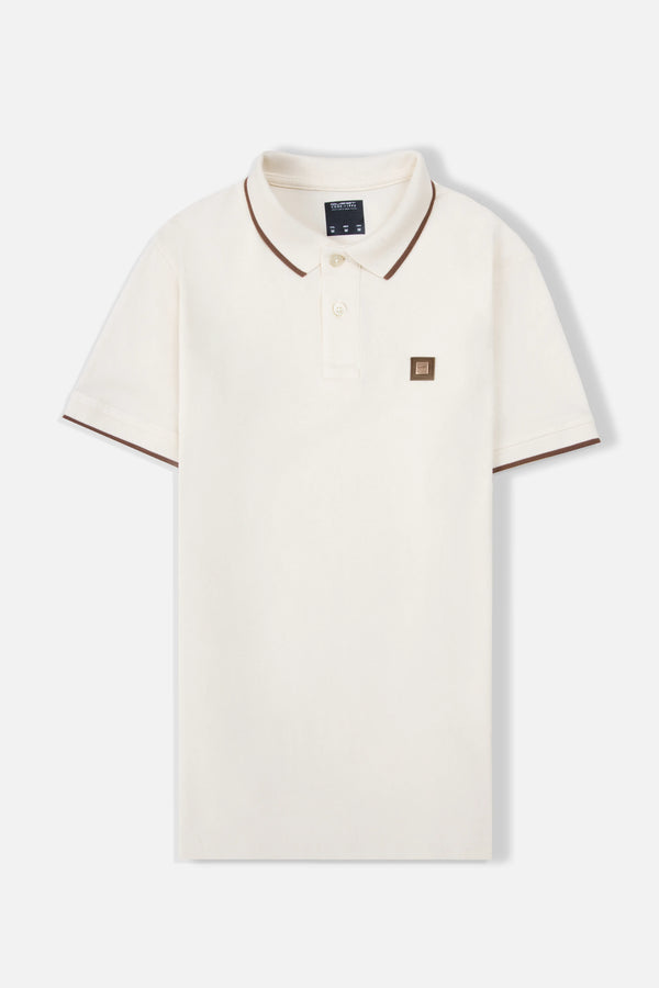 POLO TIPPING COLOR IVORY MARFIL-BRUNETTE