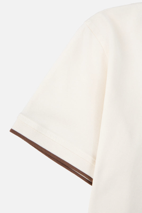 POLO TIPPING COLOR IVORY MARFIL-BRUNETTE