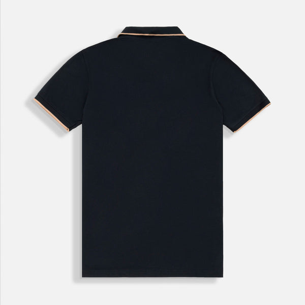 POLO TIPPING COLOR AZUL NOCHE-WARM TAUPE