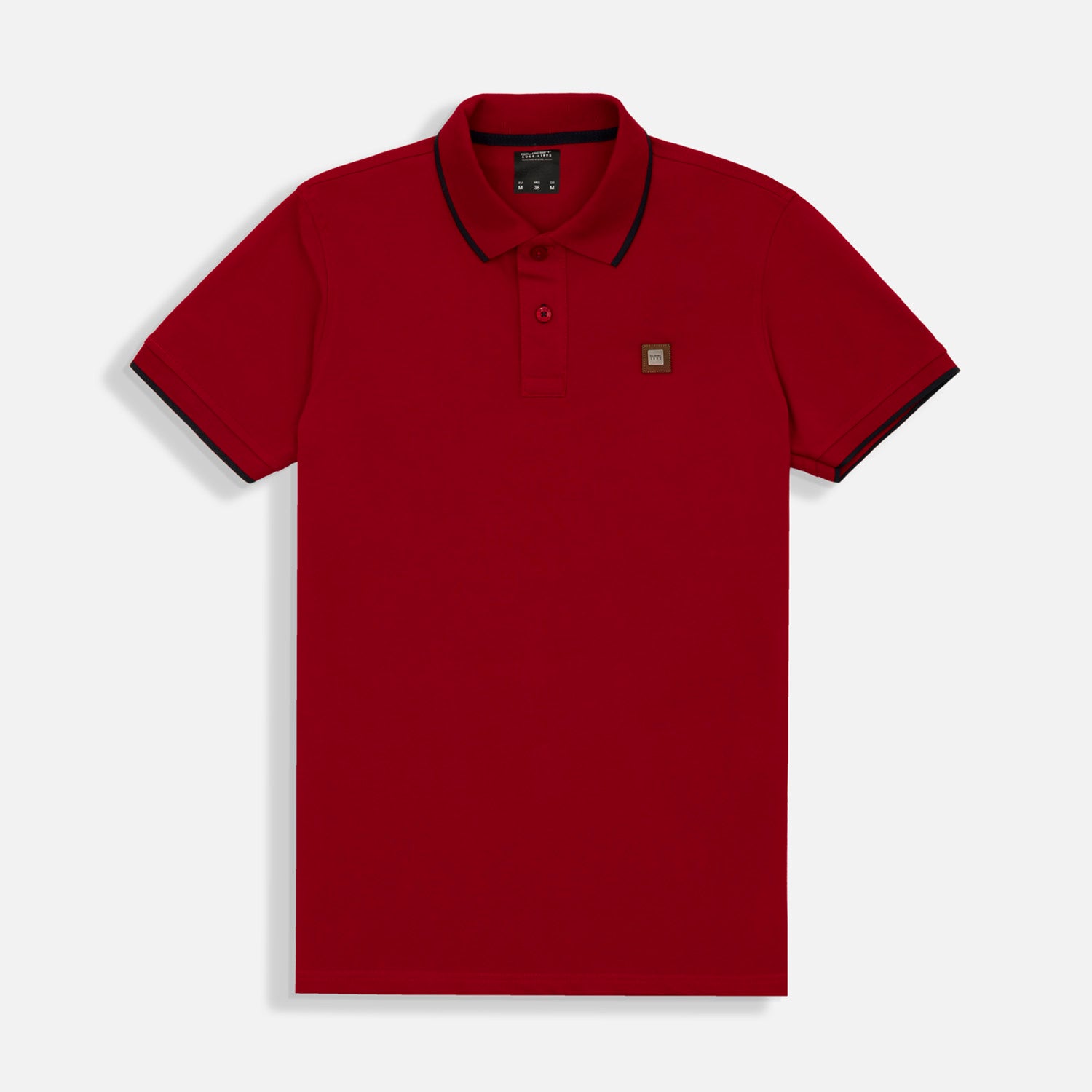 POLO TIPPING COLOR ROJO-AZUL NOCHE