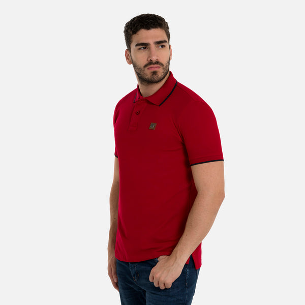 POLO TIPPING COLOR ROJO-AZUL NOCHE
