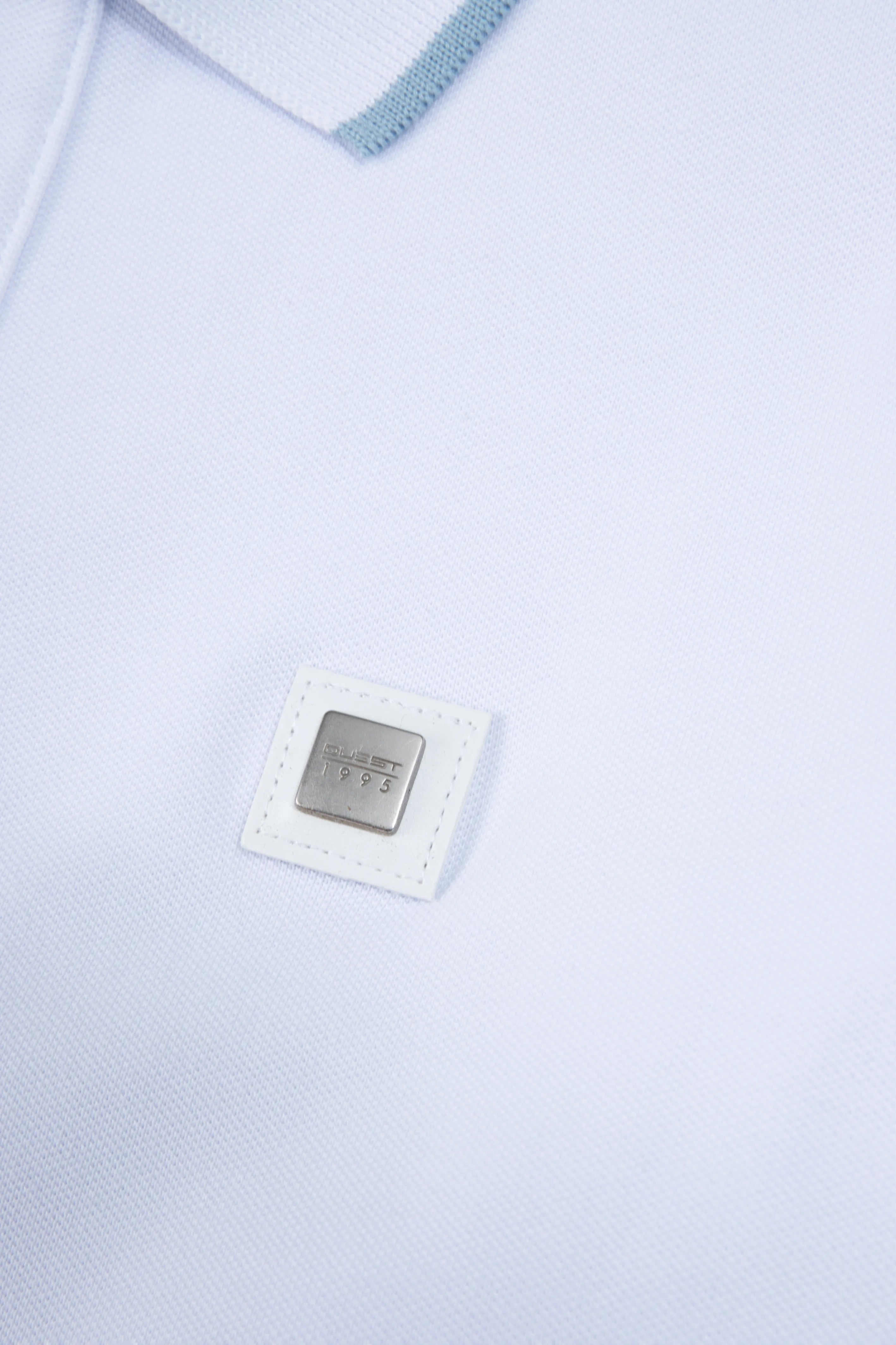 POLO TIPPING COLOR BLANCO-AZUL GLACIAR