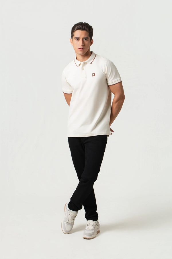 POLO TIPPING COLOR WHITECAP GRAY-BRUNETTE