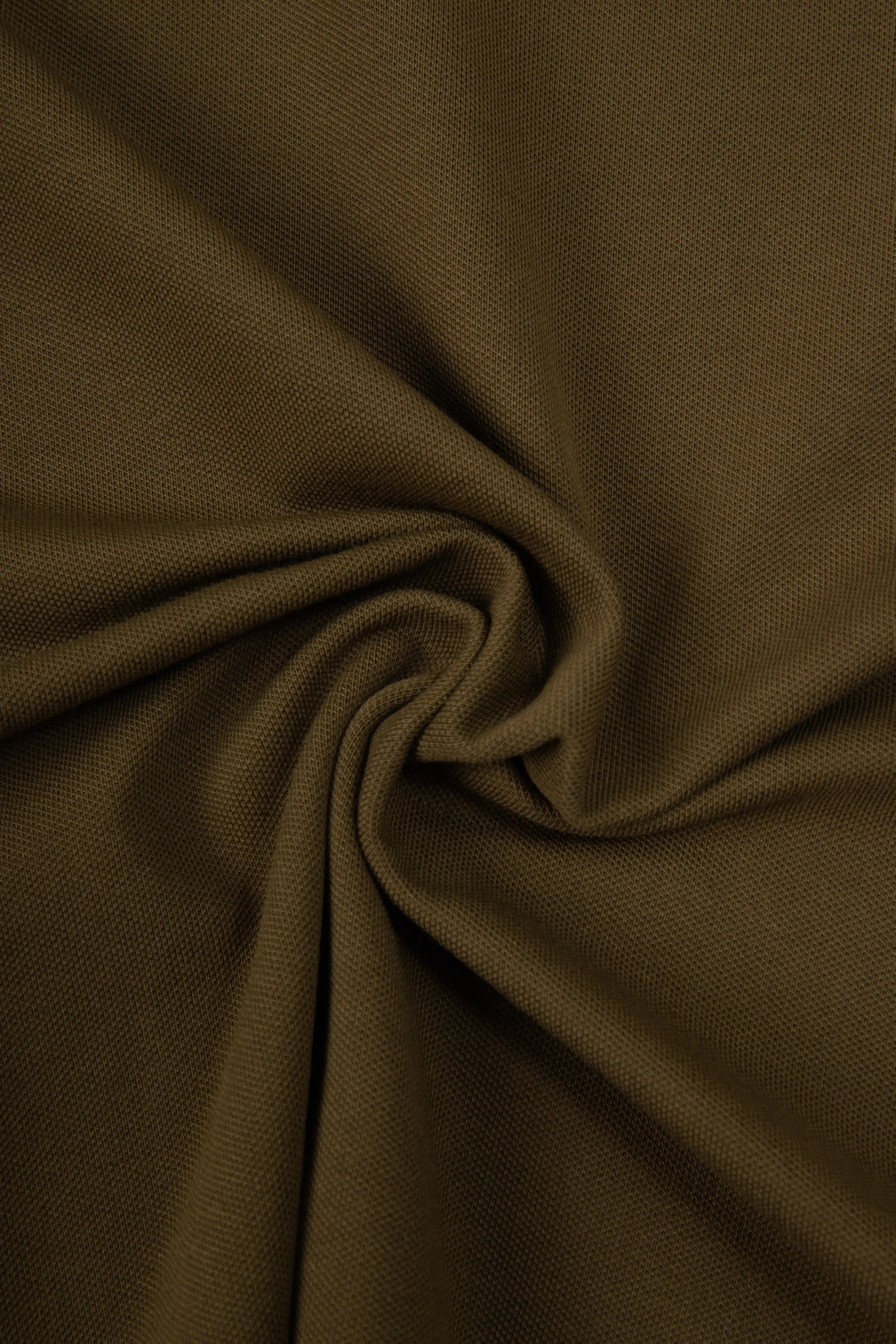 POLO TIPPING COLOR DARK OLIVE-IVORY