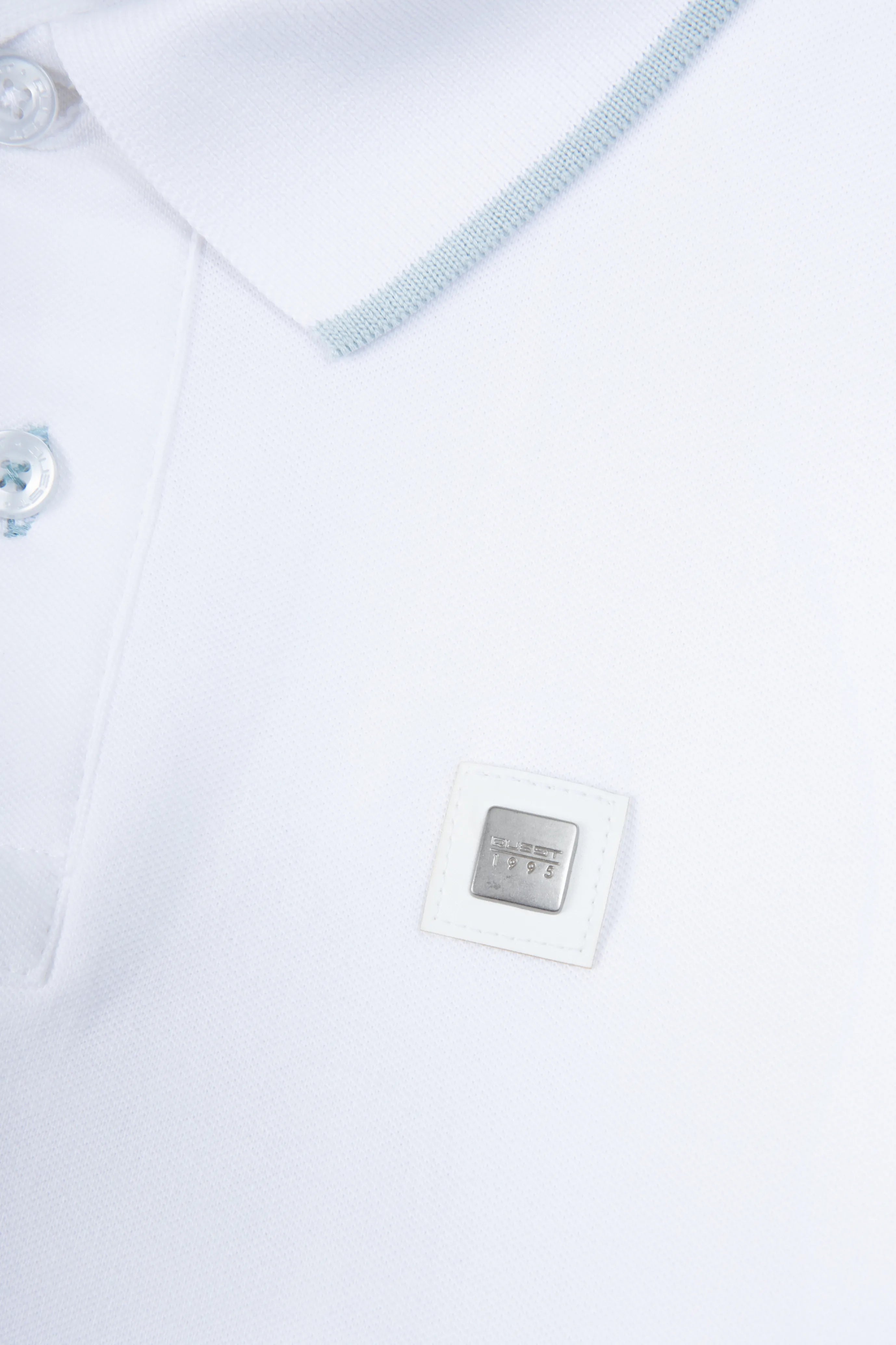 POLO TIPPING COLOR BLANCO-BABY BLUE