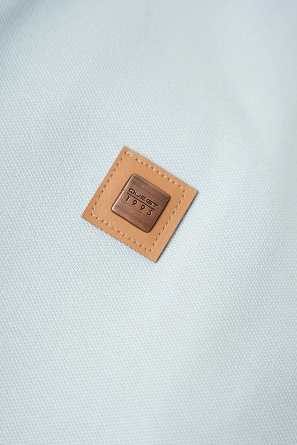 POLO TIPPING COLOR BABY BLUE-AZUL OSCURO
