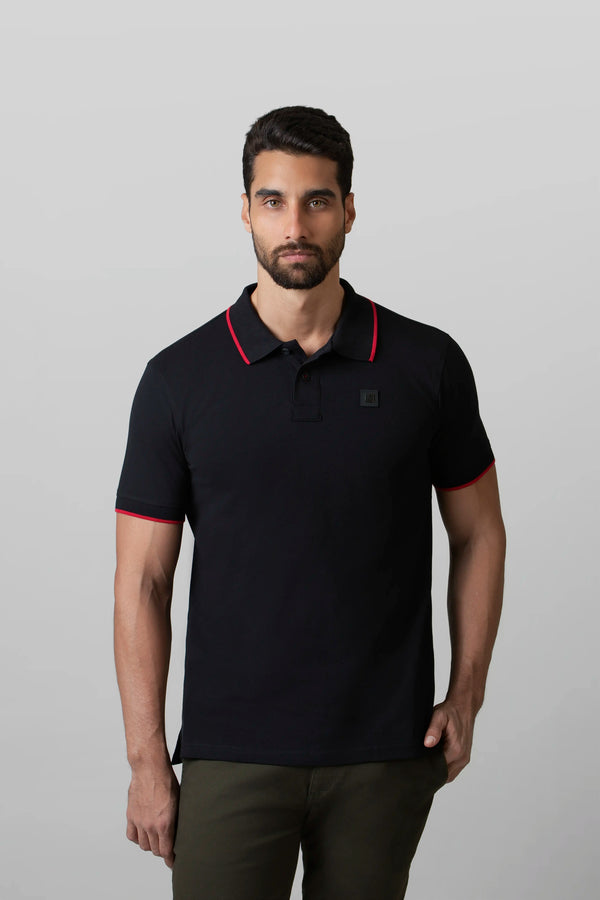 POLO TIPPING COLOR NEGRO-SKI PATROL
