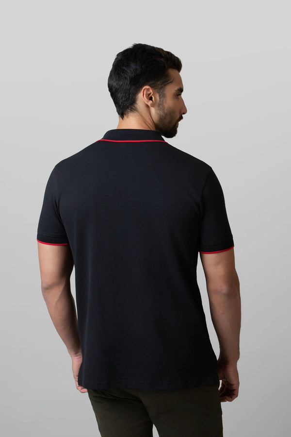 POLO TIPPING COLOR NEGRO-SKI PATROL