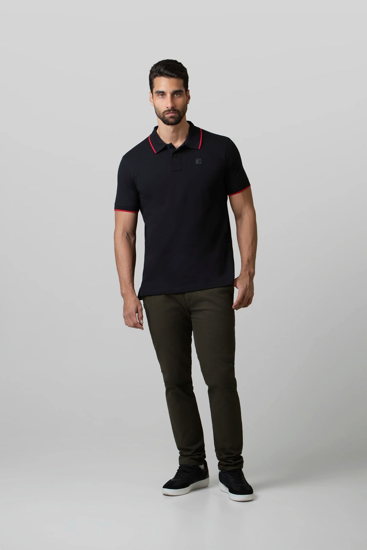 POLO TIPPING COLOR NEGRO-SKI PATROL