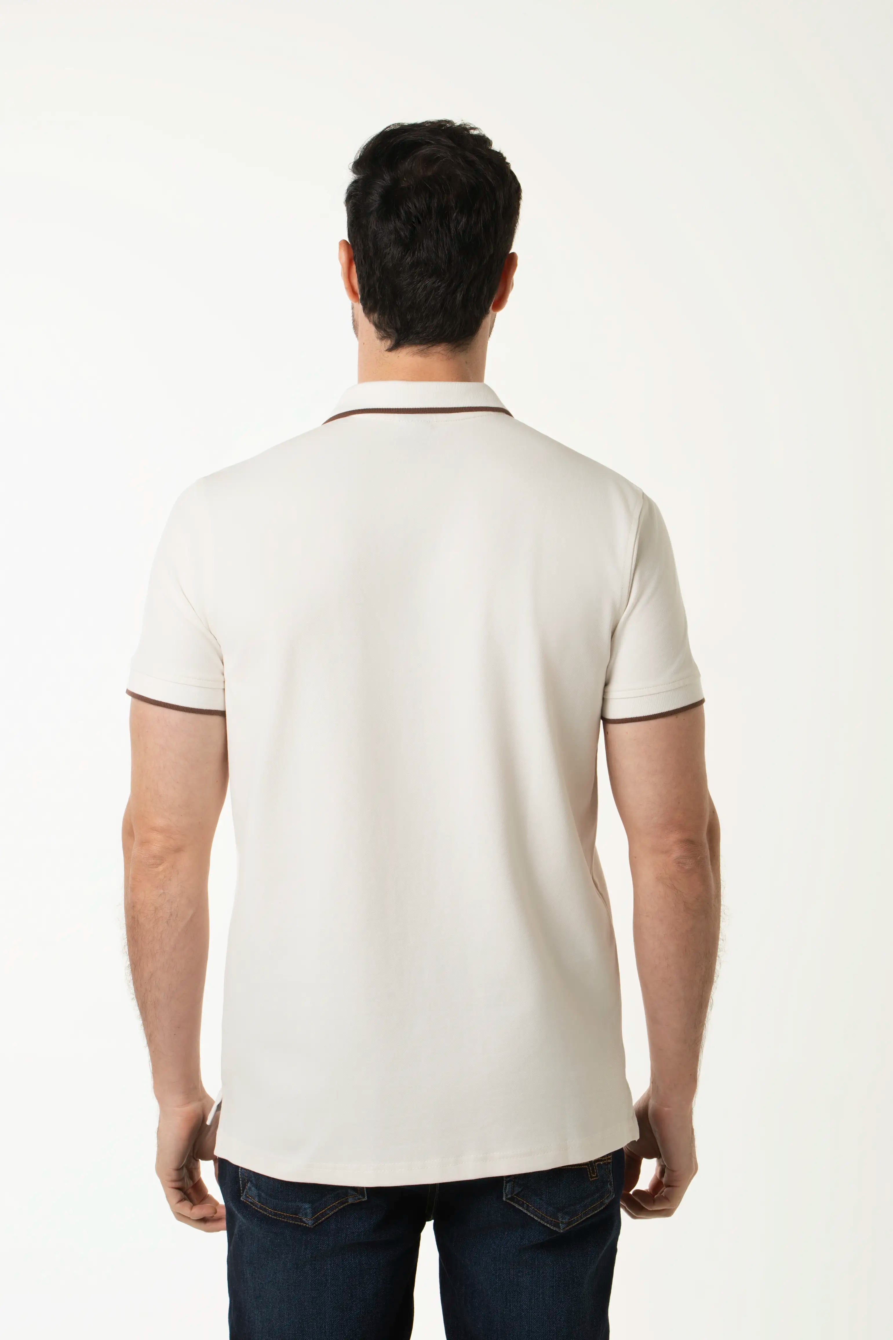 POLO TIPPING COLOR IVORY - SHAVED CHOCOLATE