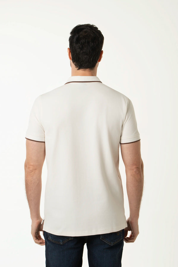POLO TIPPING COLOR IVORY - SHAVED CHOCOLATE