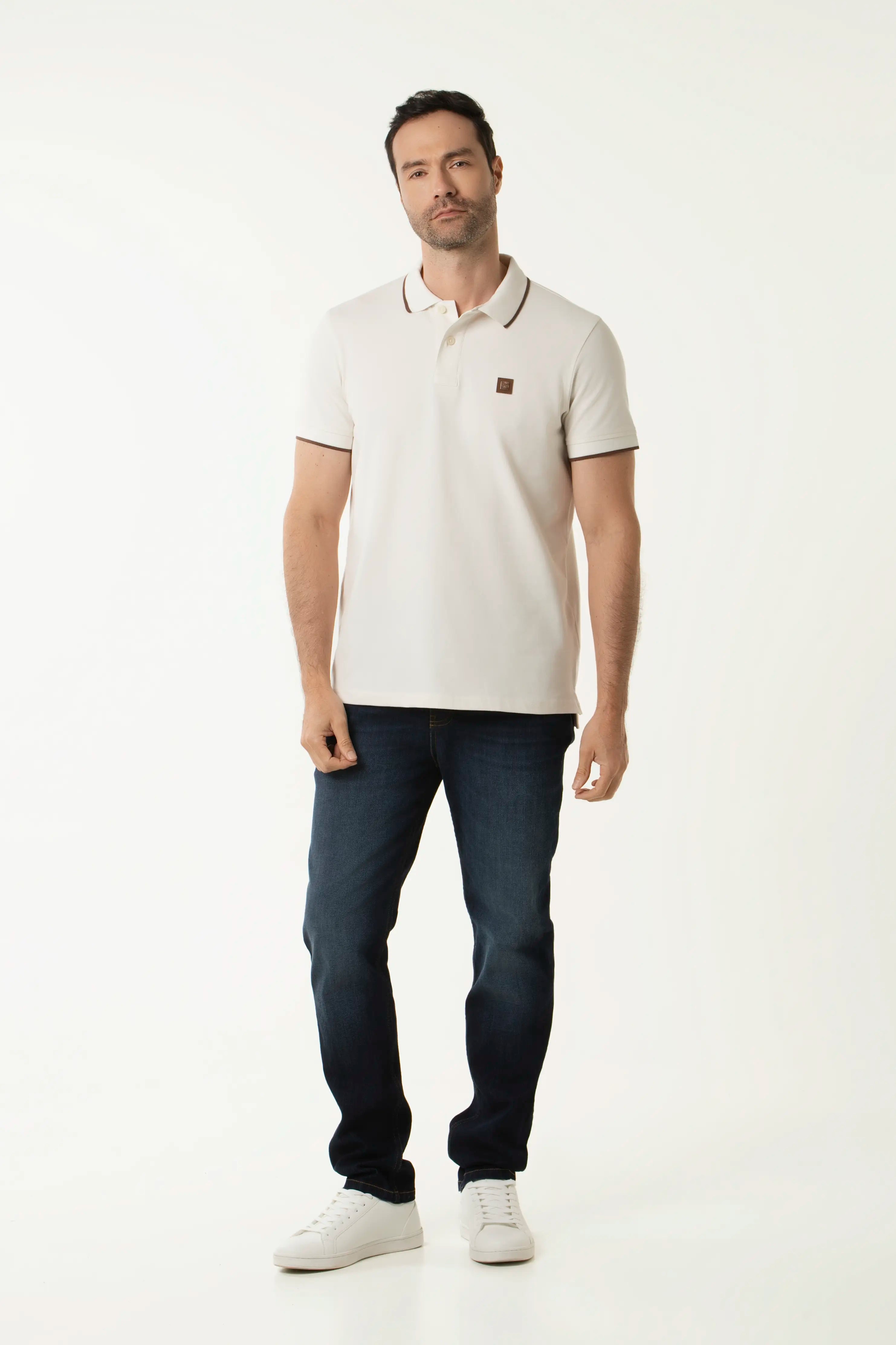 POLO TIPPING COLOR IVORY - SHAVED CHOCOLATE