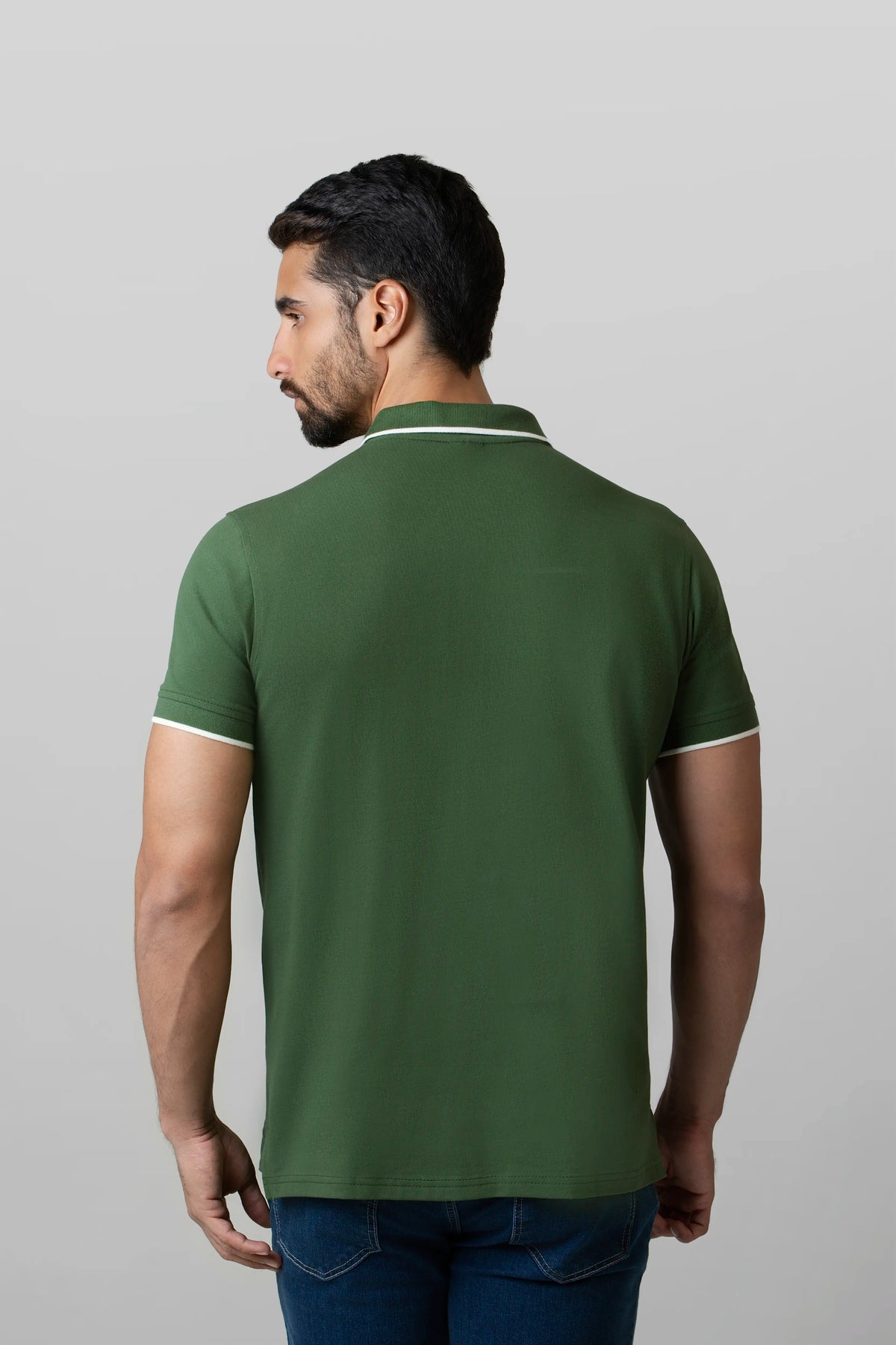 POLO TIPPING COLOR BLACK FOREST - IVORY