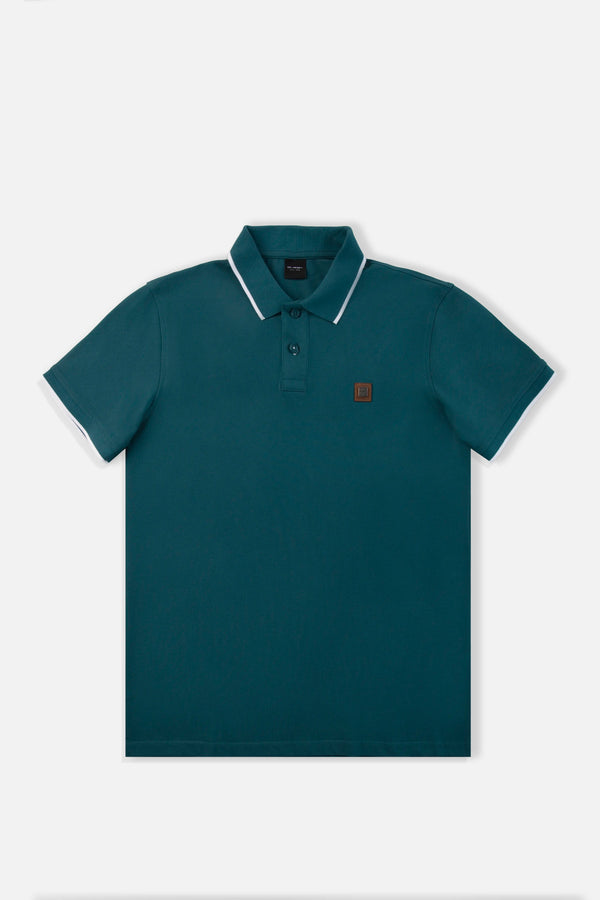 POLO TIPPING COLOR LEGION BLUE - BLANCO