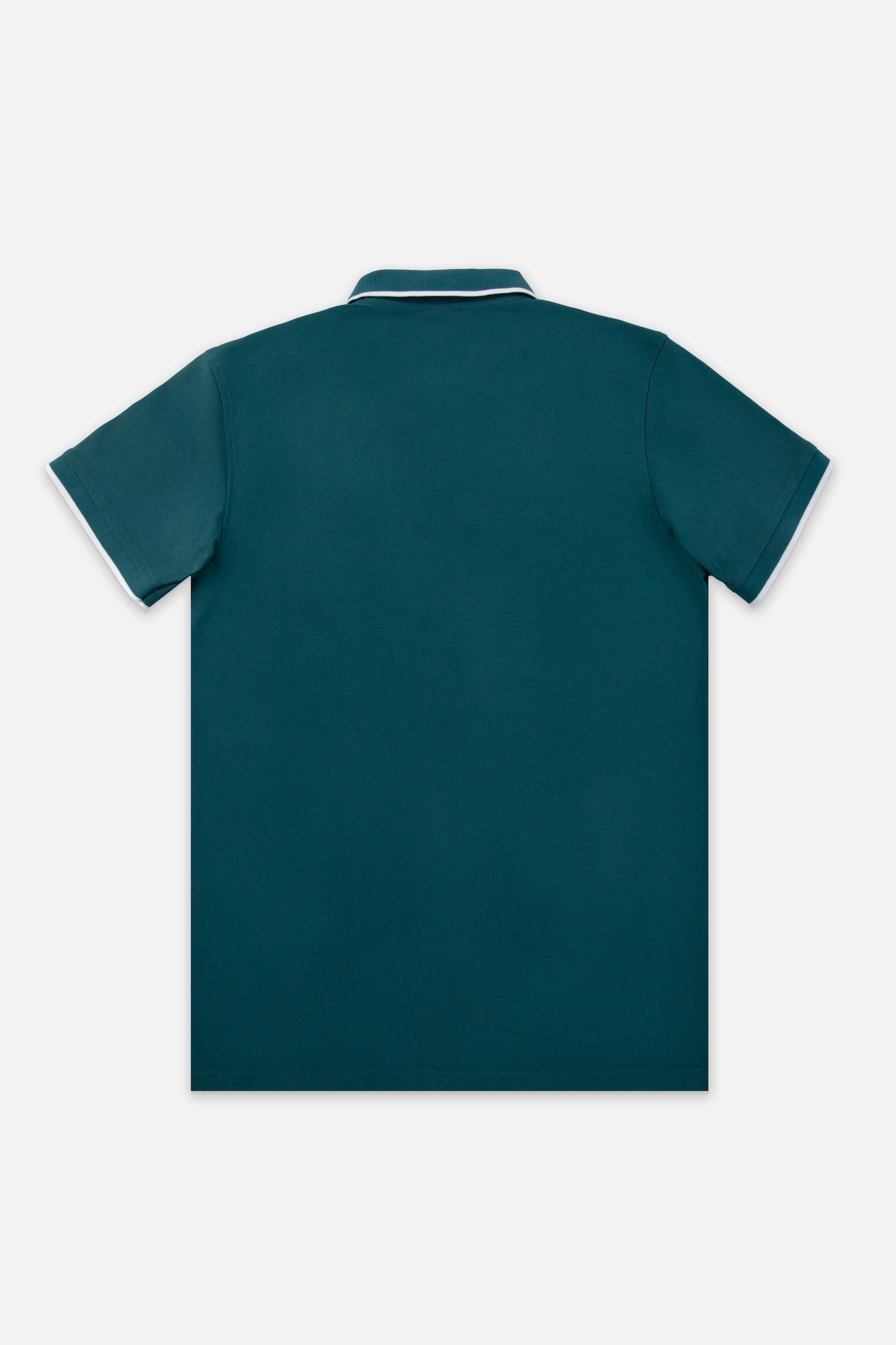 POLO TIPPING COLOR LEGION BLUE - BLANCO