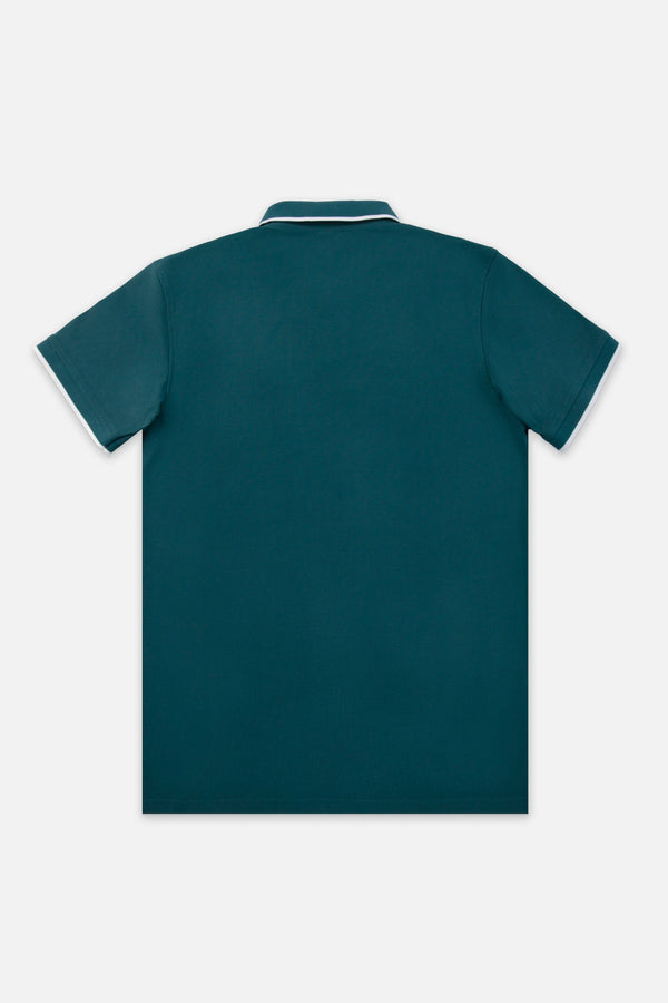 POLO TIPPING COLOR LEGION BLUE - BLANCO