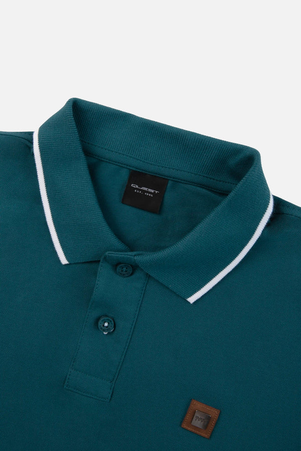 POLO TIPPING COLOR LEGION BLUE - BLANCO