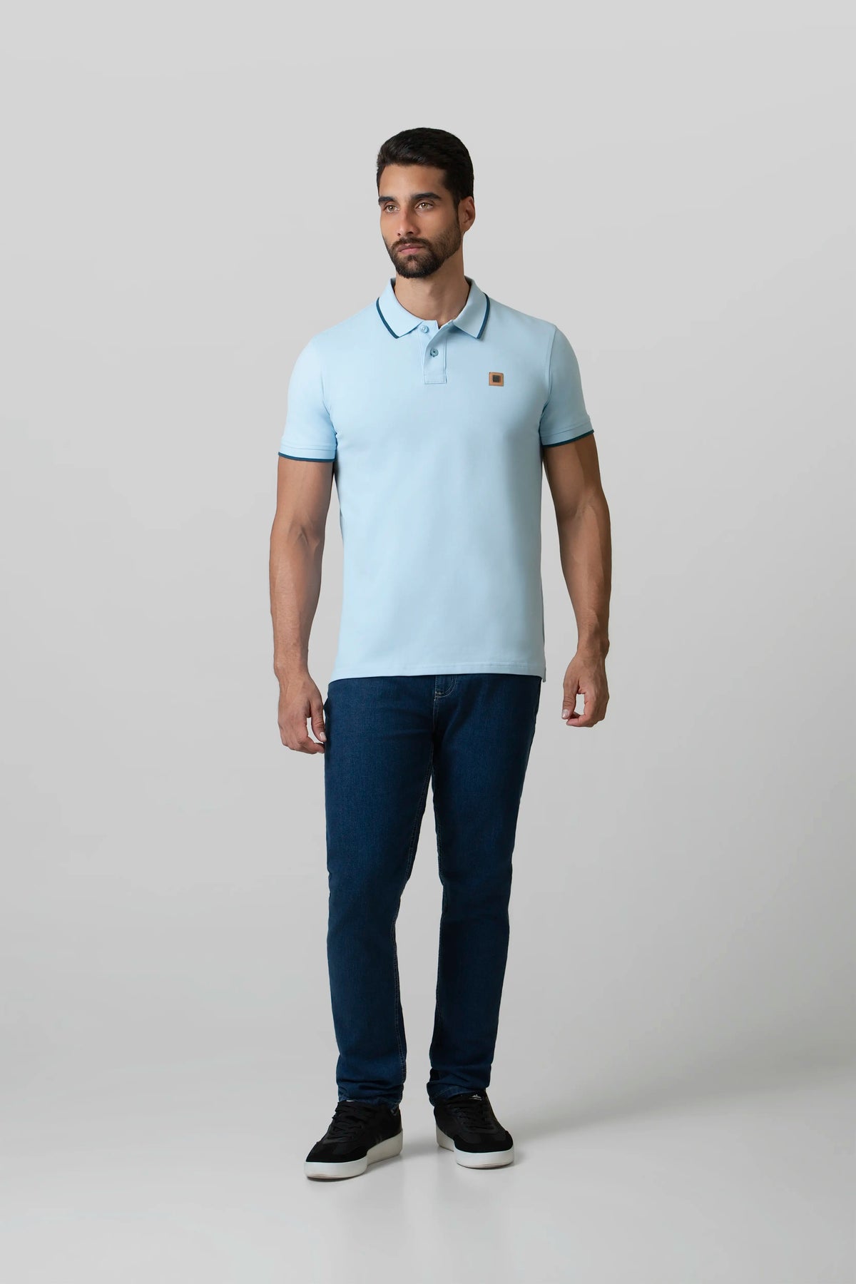 POLO TIPPING COLOR CLEAR SKY - LEGION BLUE