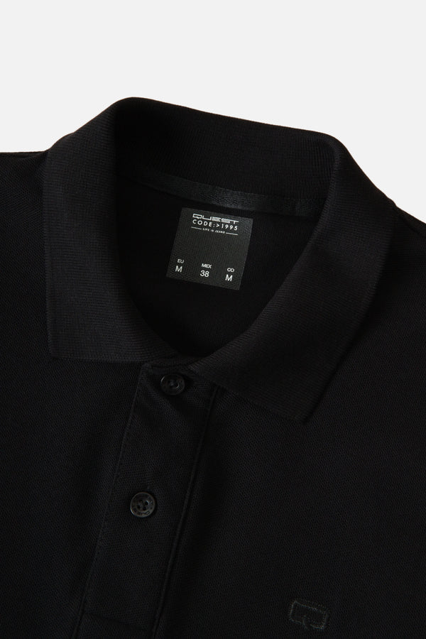 POLO SLIM COLOR NEGRO