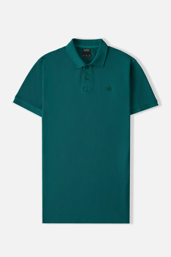 POLO SLIM COLOR VERDE TORMENTA