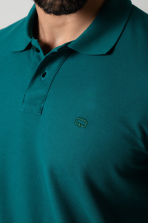 POLO SLIM COLOR VERDE TORMENTA