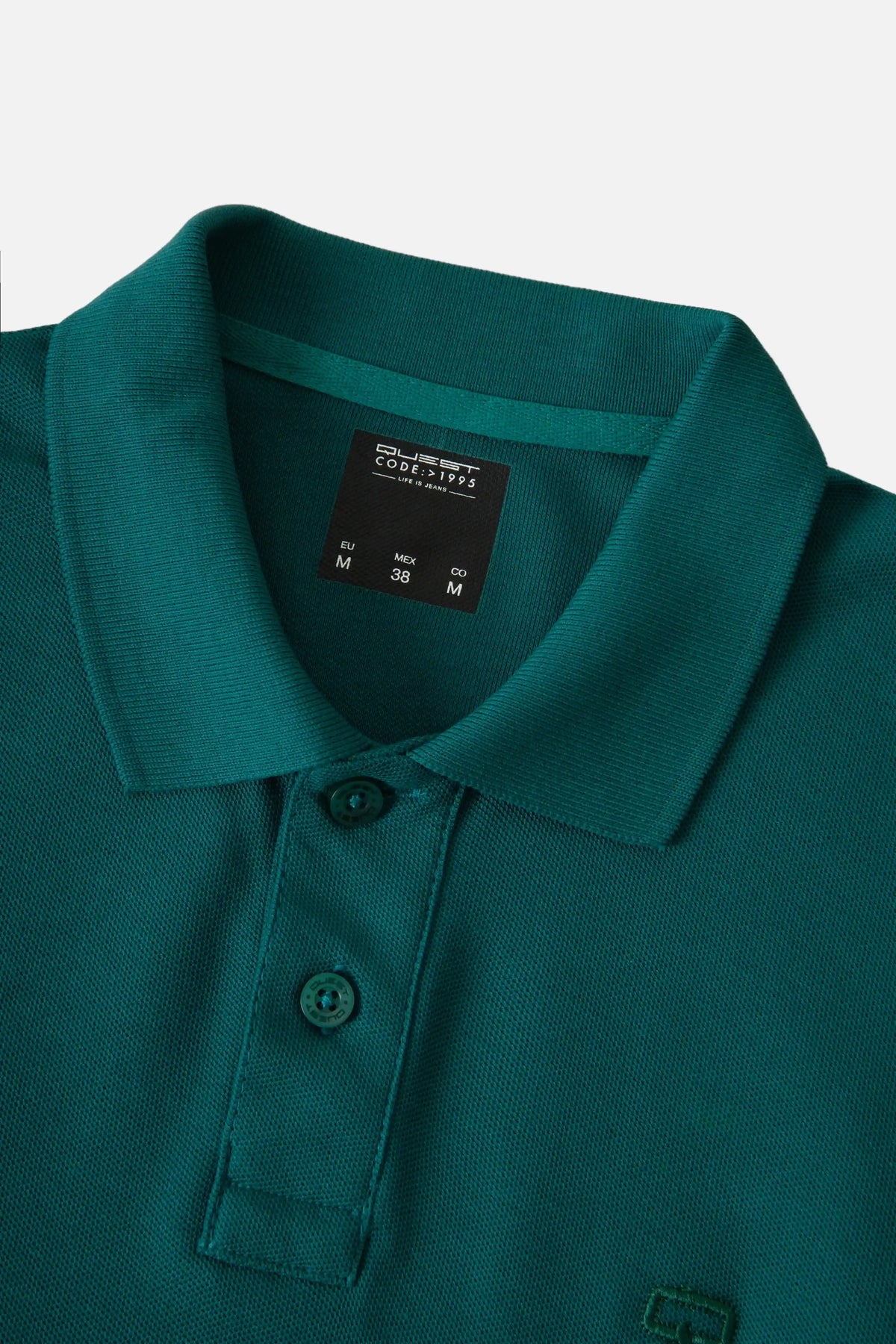 POLO SLIM COLOR VERDE TORMENTA