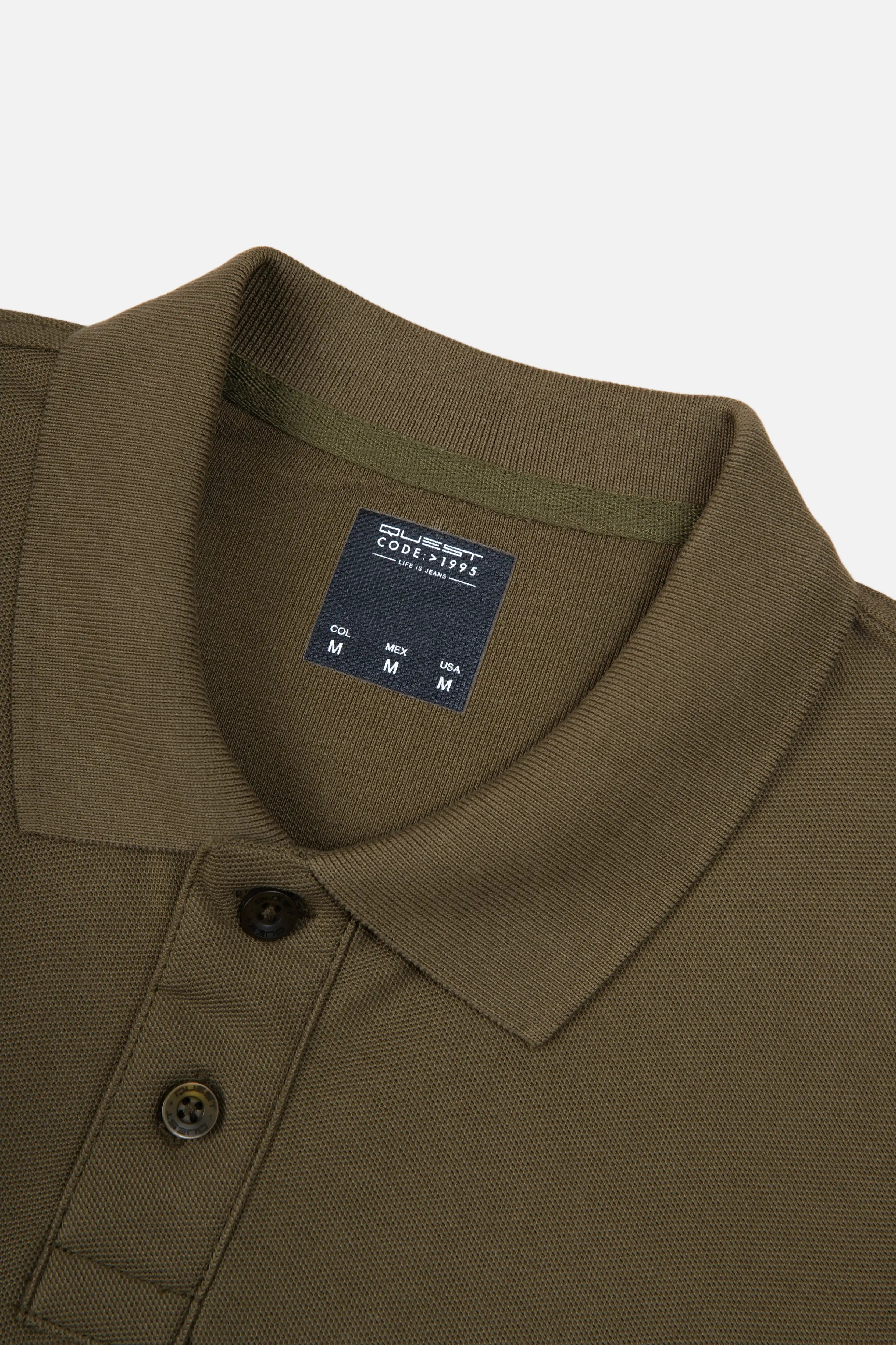 POLO SLIM COLOR DARK OLIVA