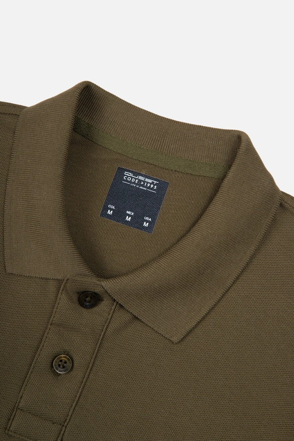 POLO SLIM COLOR DARK OLIVA