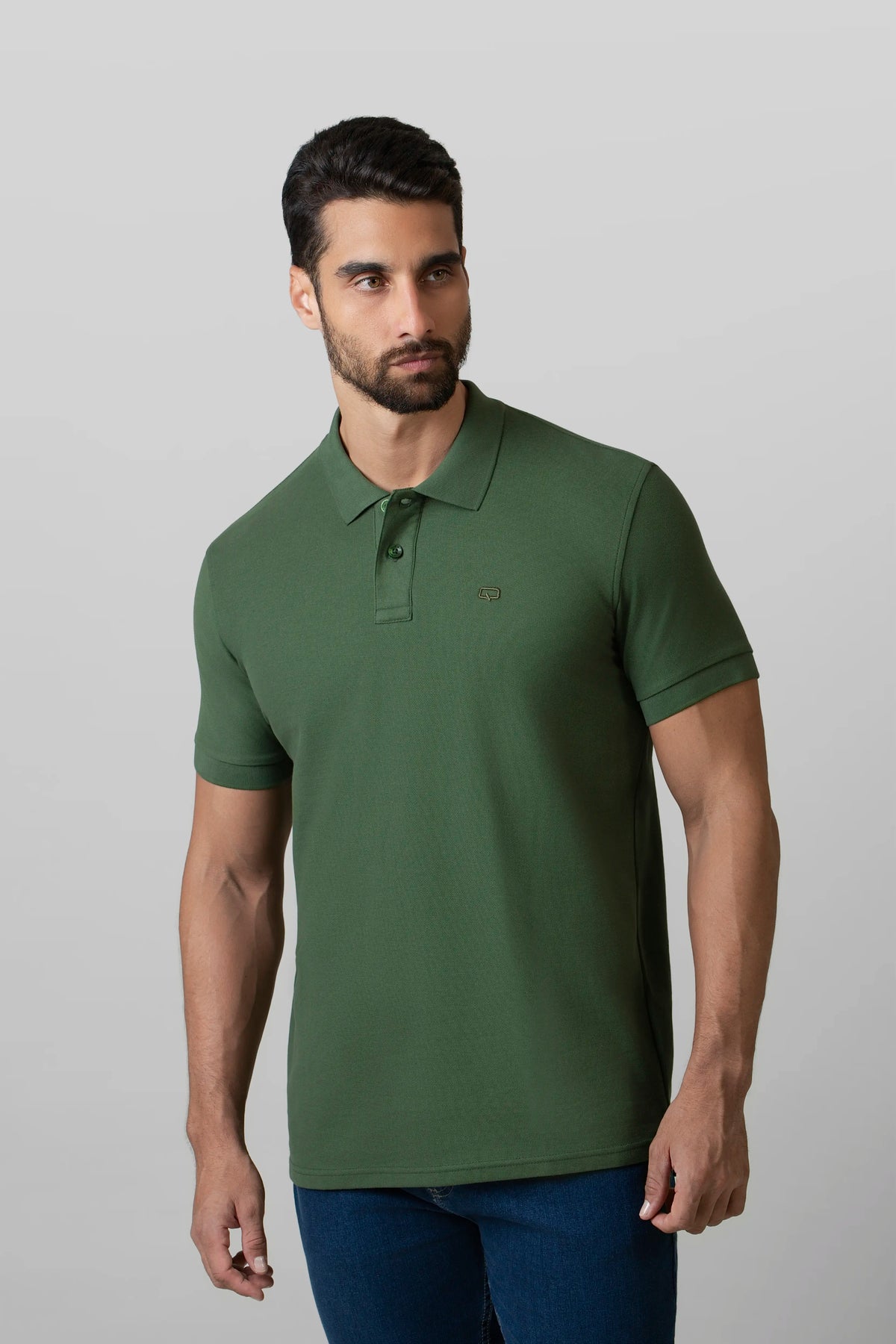POLO SLIM COLOR BLACK FOREST