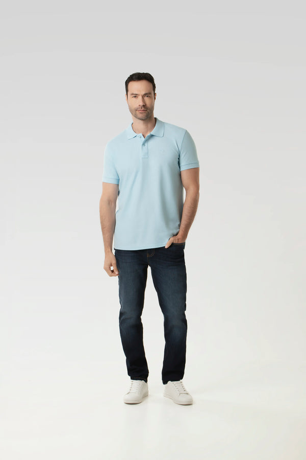 POLO SLIM COLOR CLEAR SKY