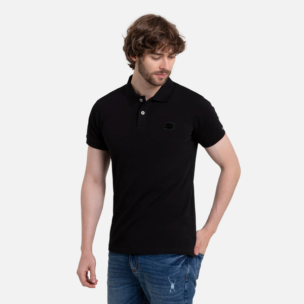 POLO MANGA CORTA COLOR NEGRO