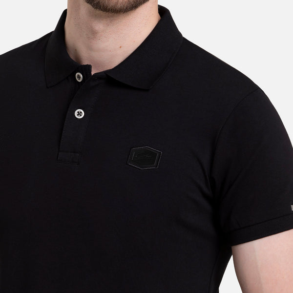 POLO MANGA CORTA COLOR NEGRO