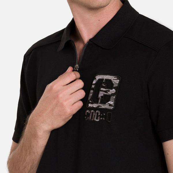 POLO MANGA CORTA COLOR NEGRO